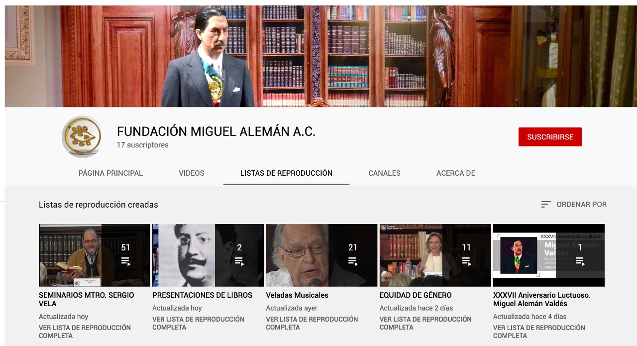 Canal Youtube Fundaci&oacute;n MAV